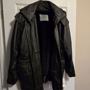 Passport Black Leather Military Jacket